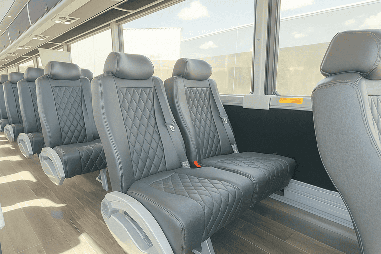 interior of Grand Junction Coach Bus Service charter bus