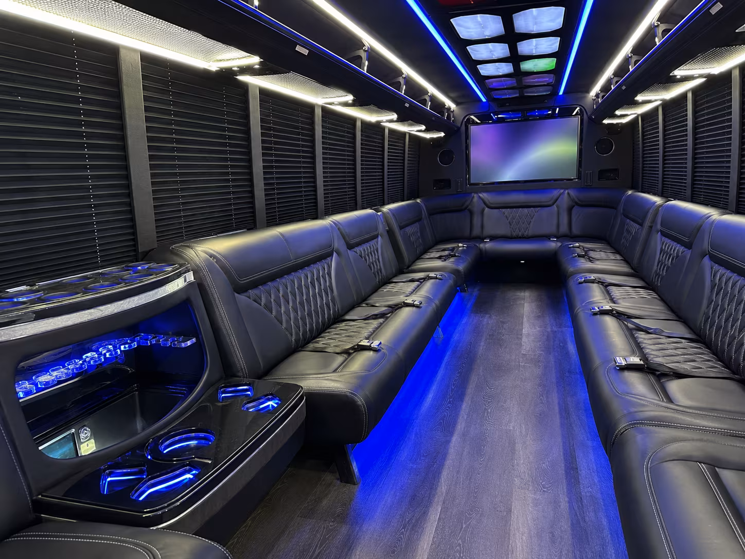 grand junction 20 passenger party bus inside