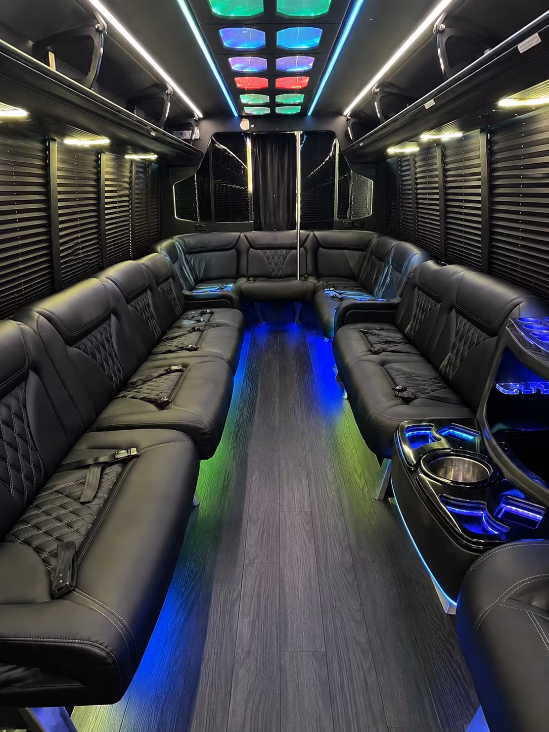 grand junction 20 passenger party bus interior