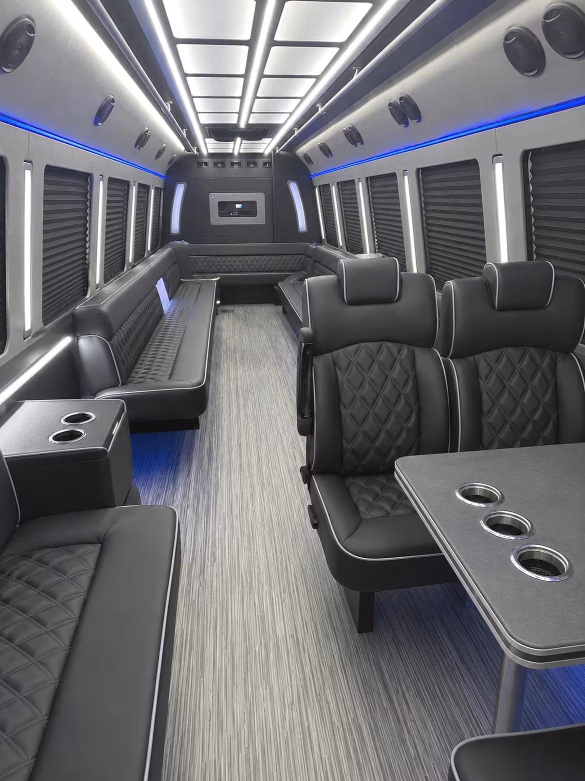 grand junction 25 passenger party bus inside