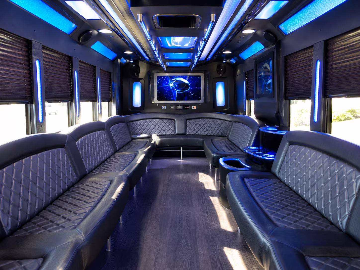 grand junction 28 passenger party bus inside