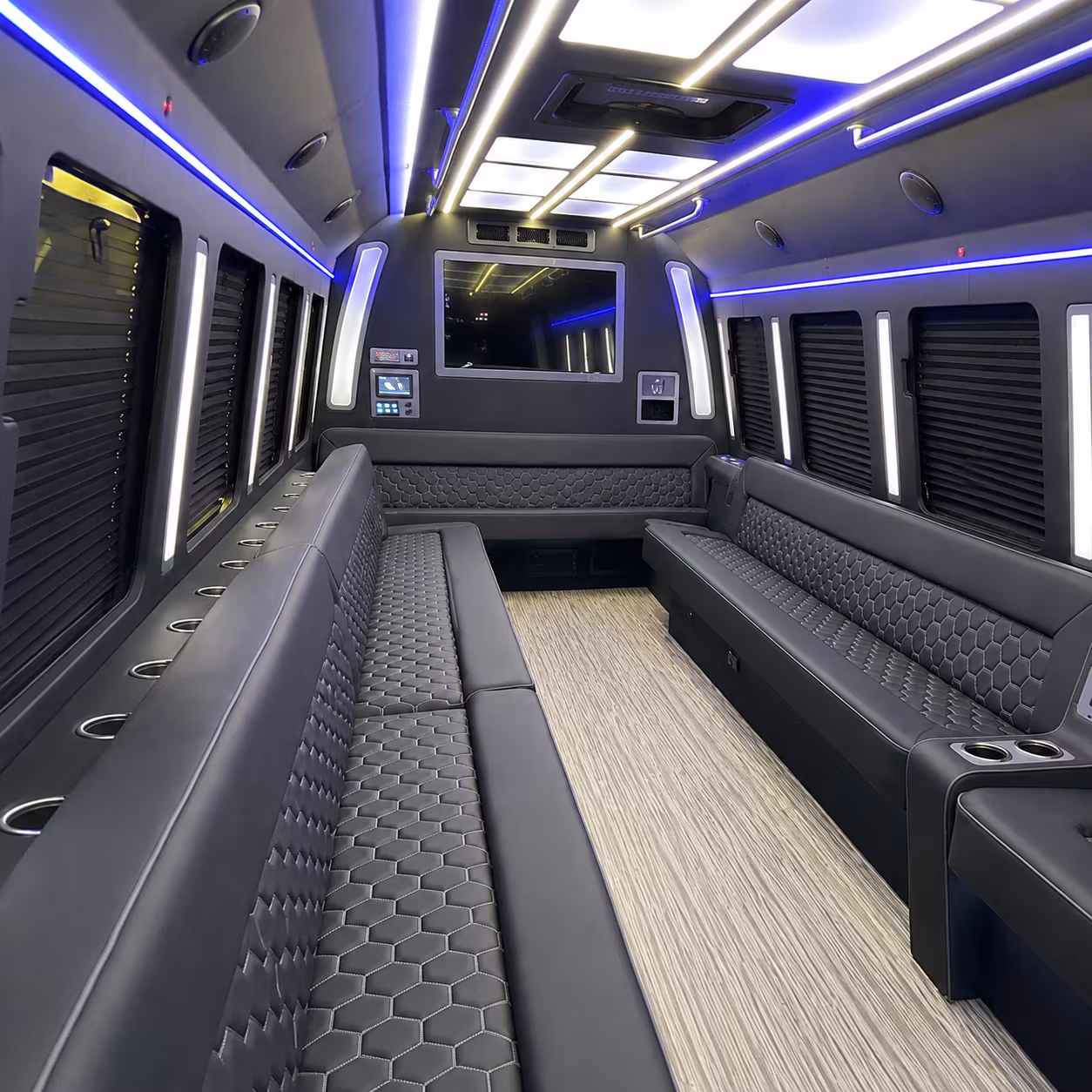 grand junction 40 passenger party bus inside