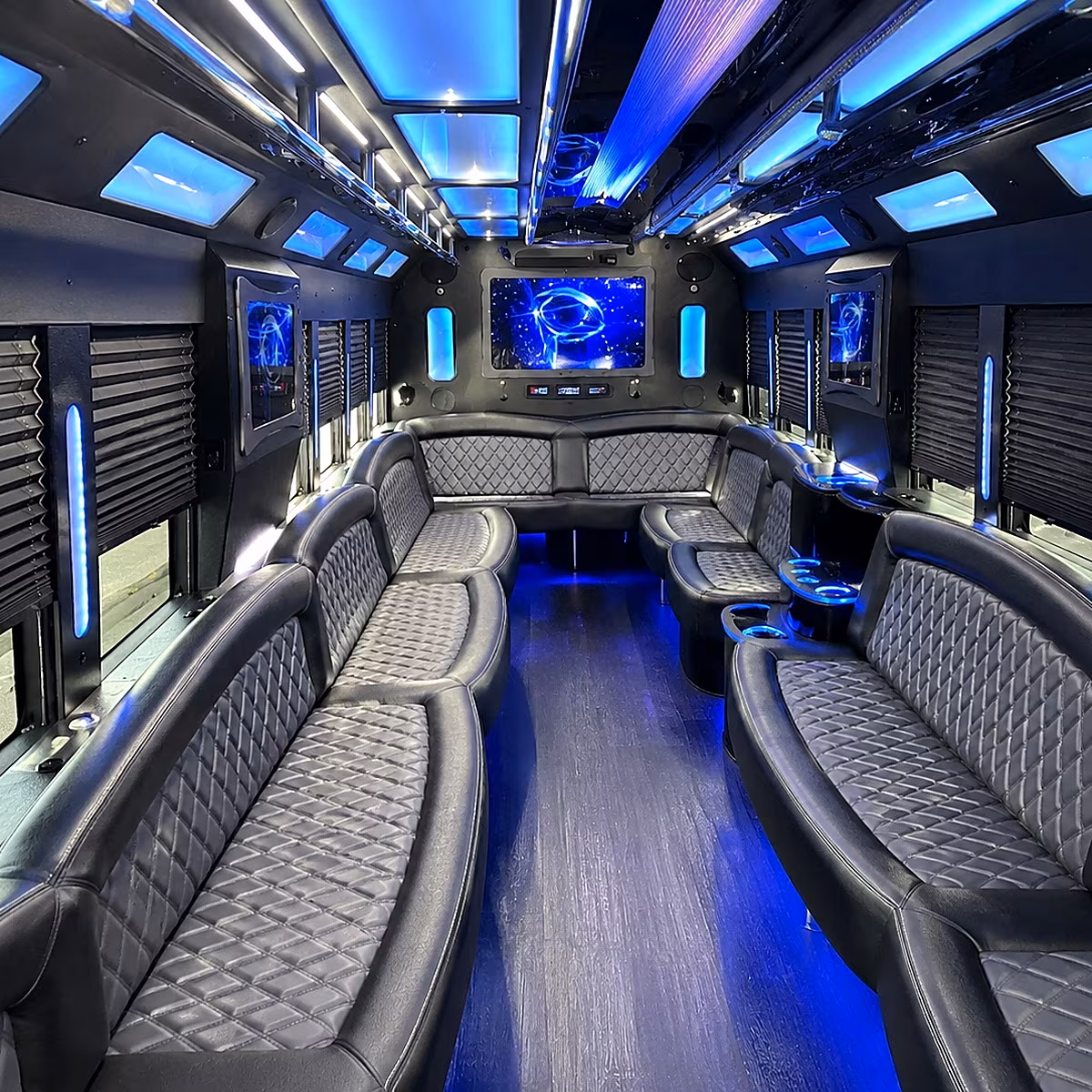 grand junction 50 passenger party bus interior