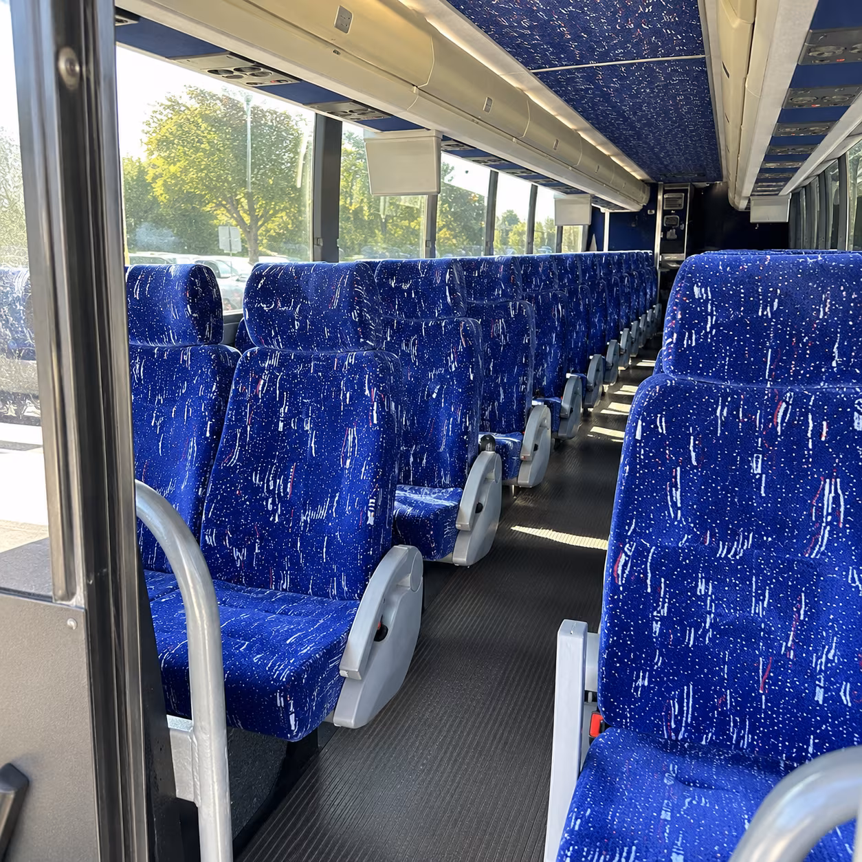 grand junction 56 passenger charter bus inside
