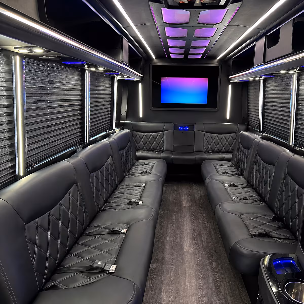 grand junction party bus rental interior